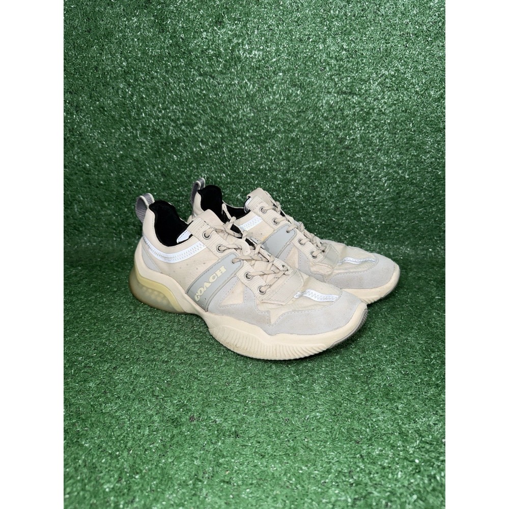 Coach Men's CitySole Runner Signature Sneakers Beige Tan Comfort Shoes Size‎ 8 D - Picture 2 of 10